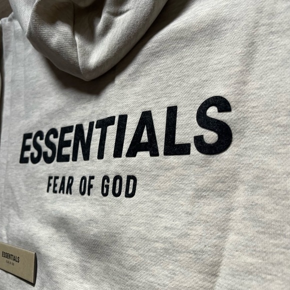 Essentials Fear Of God Light Oat Hoodie - Size XS - Picture 7 of 7